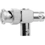 Telegärtner Adaptador T BNC, ficha BNC para 2x conector fêmea BNC, 50 Ohm, latão niquelado, contactos dourados J01005A0004
