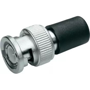 Telegärtner J01006A1373 Ficha coaxial BNC 93 Ohm, ficha, crimpagem/solda, latão niquelado
