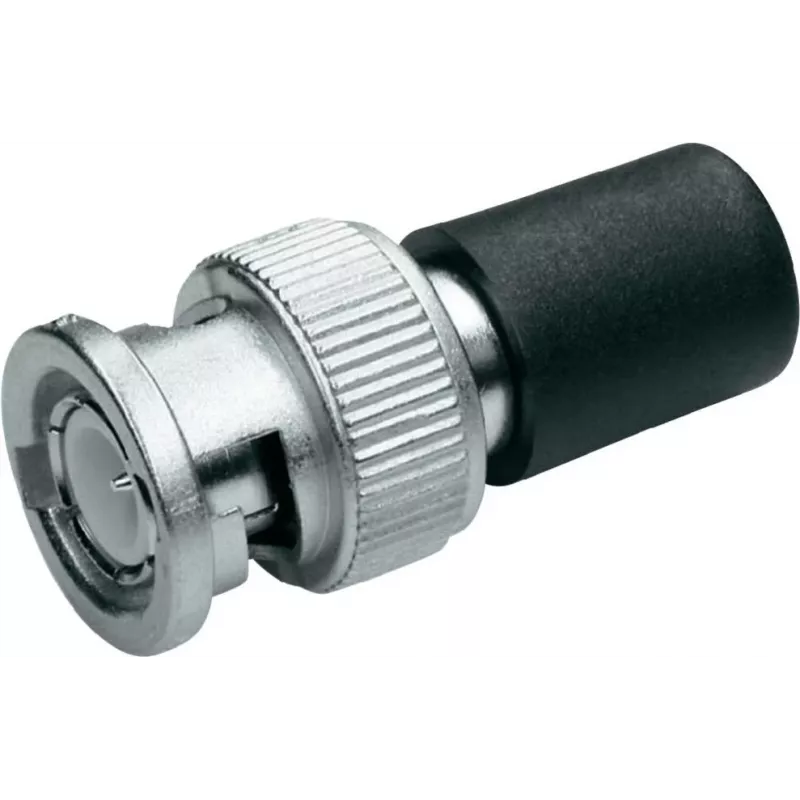 Telegärtner J01006A1373 Ficha coaxial BNC 93 Ohm, ficha, crimpagem/solda, latão niquelado