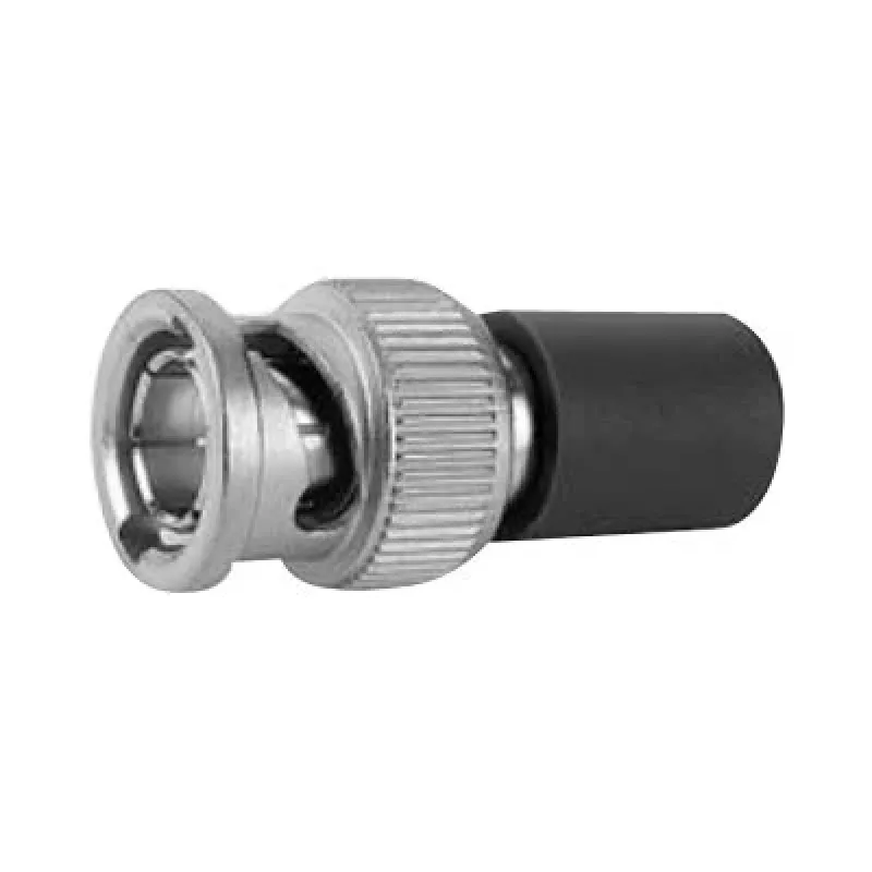 Telegärtner J01006A1373 Ficha coaxial BNC 93 Ohm, ficha, crimpagem/solda, latão niquelado