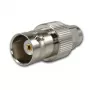 Telegärtner Adaptador coaxial de RF conector fêmea BNC para ficha SMA, 50 Ohm, DC-4 GHz, latão niquelado, J01008A0025