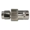 Telegärtner Adaptador coaxial de RF conector fêmea BNC para ficha SMA, 50 Ohm, DC-4 GHz, latão niquelado, J01008A0025