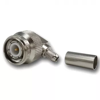 Telegärtner Ficha TNC angular de crimpagem 50 Ohm para RG-223/U, RG-142 B/U (J01010A0006)