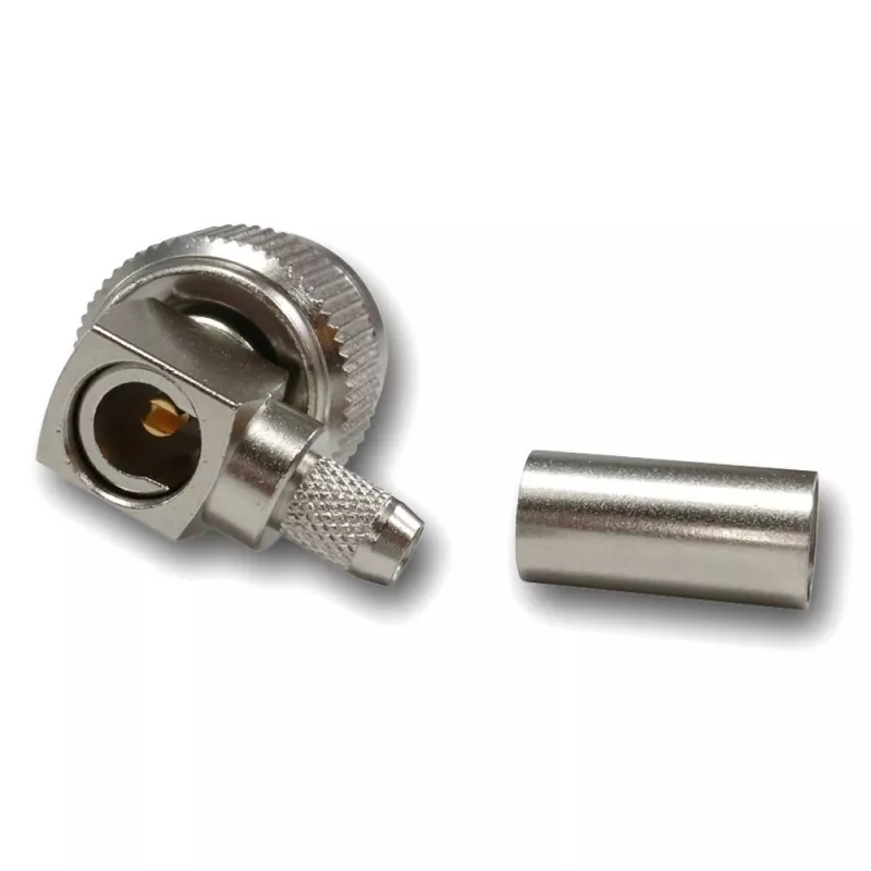 Telegärtner Ficha TNC angular de crimpagem 50 Ohm para RG-223/U, RG-142 B/U (J01010A0006)