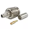 TELEGÄRTNER Ficha TNC reta para cabo coaxial RG-58, crimpagem/solda, 50 Ohm, DC-11 GHz