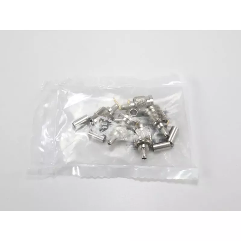 TELEGÄRTNER Ficha TNC reta para cabo coaxial RG-58, crimpagem/solda, 50 Ohm, DC-11 GHz