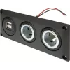 ProCar 67326500 Tomada embutida 12V/24V com porta de carga USB, DIN/ISO 4165, 16A/8A, 5V/2.1A, Preto