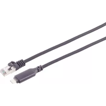Cabo adaptador S CONN MAXIMUM CONNECTIVITY USB-C para Gigabit Ethernet, 15m, preto 14-51085