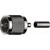 Ficha UHF macho de crimpagem Telegärtner G01 para RG-58 C/U, 50 Ohm, níquel/ouro, 1 unid. J01040A0001