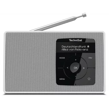 Rádio de mesa TechniSat DIGITRADIO 2 DAB+ FM Bluetooth despertador branco 0001/3910