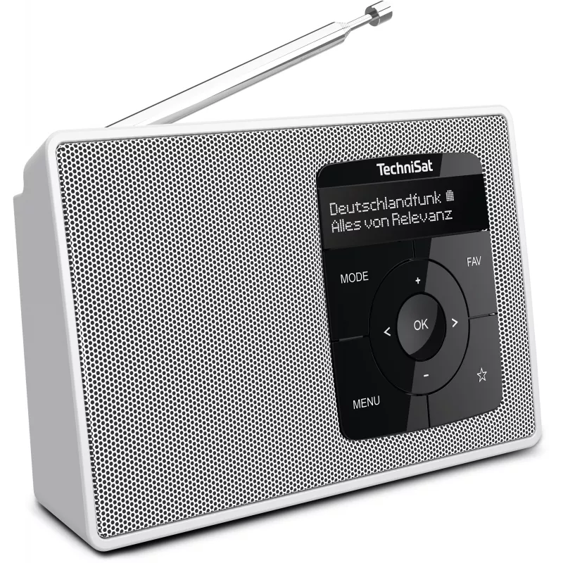 Rádio de mesa TechniSat DIGITRADIO 2 DAB+ FM Bluetooth despertador branco 0001/3910