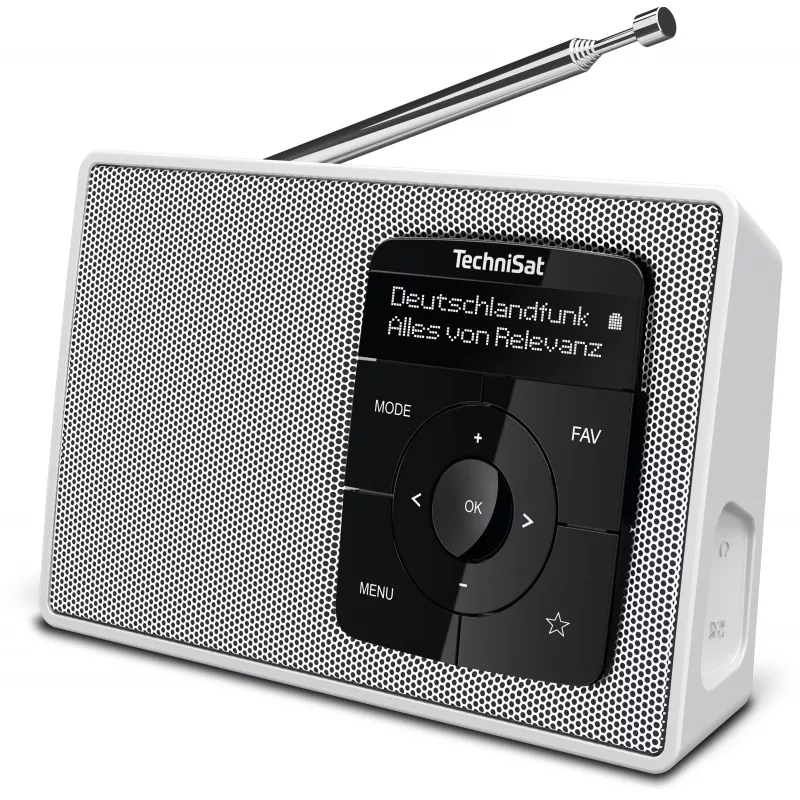 Rádio de mesa TechniSat DIGITRADIO 2 DAB+ FM Bluetooth despertador branco 0001/3910