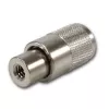 Ficha UHF macho Telegärtner PL259/6 para RG-58 C/U e RG-59 B/U, isolamento PTFE, caixa niquelada, contacto prateado, pack de 5 (J01040B0604)