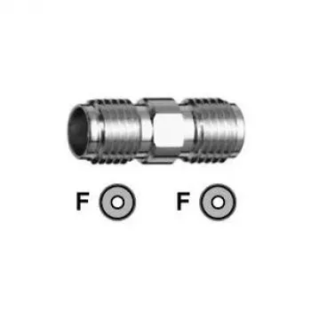 Adaptador coaxial TELEGÄRTNER 100024790 conector fêmea SMA para conector fêmea SMA, 50 Ohm, DC-18 GHz, latão niquelado