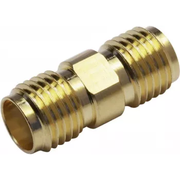 Adaptador coaxial TELEGÄRTNER 100024790 conector fêmea SMA para conector fêmea SMA, 50 Ohm, DC-18 GHz, latão niquelado