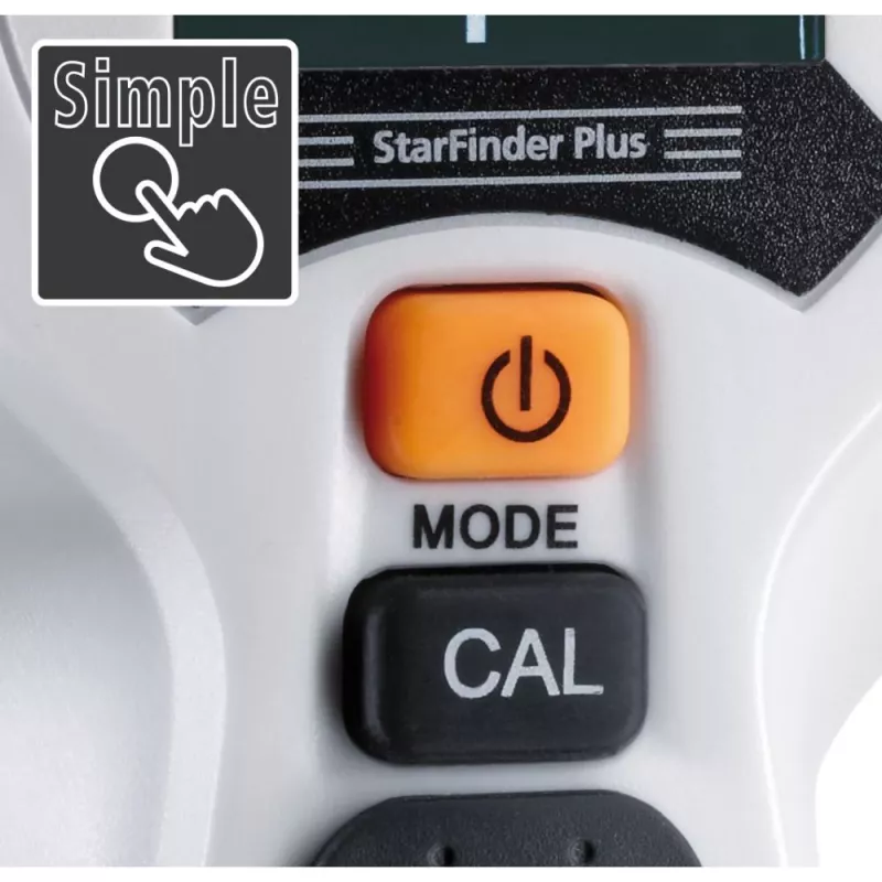 Laserliner StarFinder Plus 080.972E detetor de paredes e vigas com deteção de madeira, metal e cabos AC sob tensão