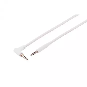 Cabo de áudio S CONN MAXIMUM CONNECTIVITY 3,5 mm TRS, angular para reto, branco, 0,9 m 14-07226