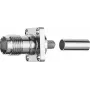 Telegärtner Conector fêmea TNC para montagem em flange 50 Ohm Crimp/Crimp para RG-58 C/U, Níquel/Ouro, 1 unid. J01011A0045