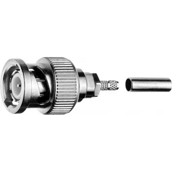 Telegärtner Conector macho de cabo BNC Crimp G08 50 Ohm, crimp/crimp, Professional, A2914, G08 (RD-316) (J01000B0022)