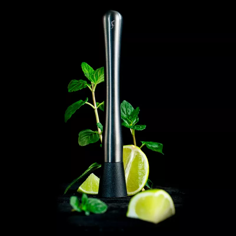 Lurch Decorador de rebordo para copos de cocktail e conjunto de pinças Cinzento fumado 240799