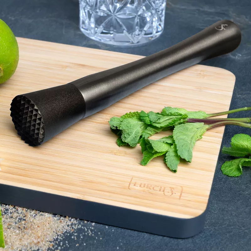 Lurch Decorador de rebordo para copos de cocktail e conjunto de pinças Cinzento fumado 240799