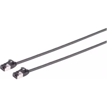 S CONN MAXIMUM CONNECTIVITY Cabo de rede patch Cat 8.1 U/FTP PIMF, TPE extra fino, preto, 3,0 m 08-47045
