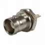 Telegärtner Conector fêmea BNC de embutir 50 Ohm, condutor interior dourado, flange de 4 furos, ligação por soldadura (J01001A0053Z)
