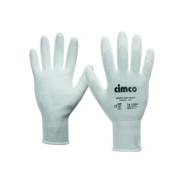 Cimco Luvas de proteção Skinny Soft, tamanho 10 (L), branco 141264