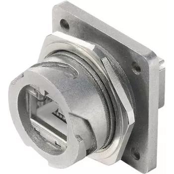 Telegärtner STX V1 conjunto de flange RJ45 metal variante 1 conector fêmea, montagem em painel 8P8C J80020A0001