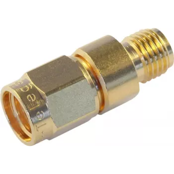 Telegärtner adaptador SMA conector fêmea para SMA reverse conector macho, 50 Ohm, DC-6 GHz, latão dourado J01155R0095