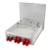 TELEGÄRTNER distribuidor para calha DIN STX 6xST-duplex, manga/caixa metálica, multimodo (H82050A0001)