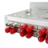 TELEGÄRTNER distribuidor para calha DIN STX 6xST-duplex, manga/caixa metálica, multimodo (H82050A0001)