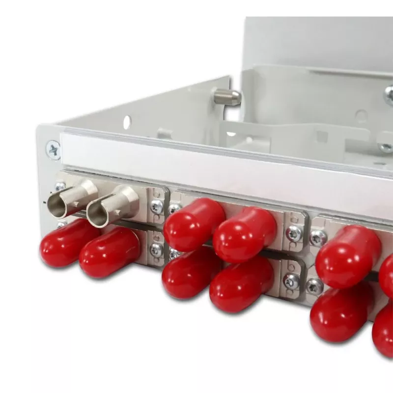 TELEGÄRTNER distribuidor para calha DIN STX 6xST-duplex, manga/caixa metálica, multimodo (H82050A0001)