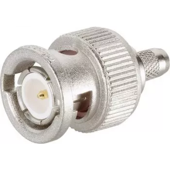 Telegärtner ficha BNC crimp 75 Ohm para RG-59 B/U, contacto dourado, caixa de níquel J01002F1288Z
