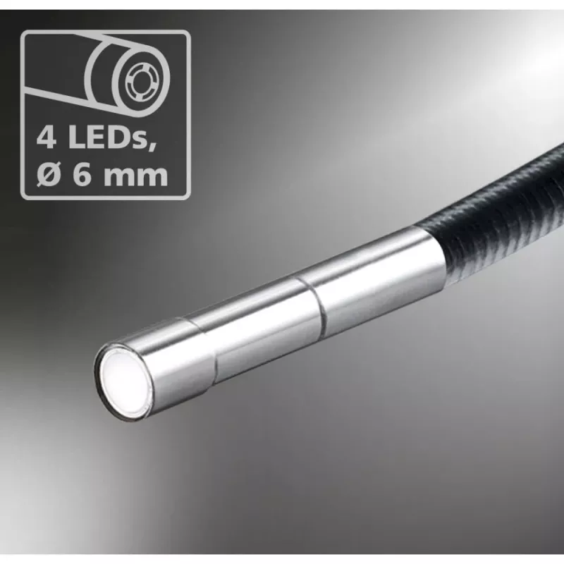 Laserliner Micro Camera sonda endoscópica Ø 6 mm, 1,5 m, iluminação LED (082.221A)