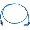 Telegärtner 100008674 Cabo de rede RJ45, CAT 6a S/FTP, 5,0 m, azul, ignífugo, com proteção anti-dobras