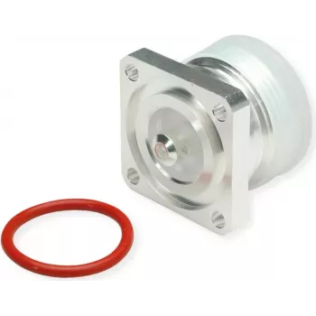 Telegärtner 7-16 Conector fêmea DIN, montagem em painel, 50 Ohm, prateado
