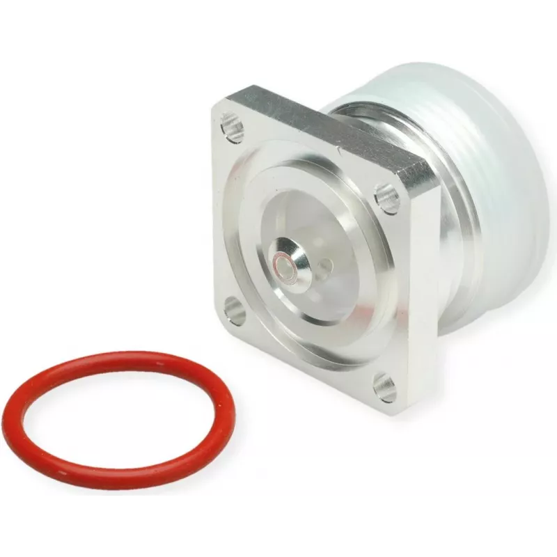 Telegärtner 7-16 Conector fêmea DIN, montagem em painel, 50 Ohm, prateado