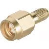 Telegärtner Ficha de cabo SMA Crimp/Solda G05 (RG-223/U, RG-142 B/U), dourado, 50 Ohm, DC-18 GHz J01150A0031