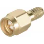 Telegärtner Ficha de cabo SMA Crimp/Solda G05 (RG-223/U, RG-142 B/U), dourado, 50 Ohm, DC-18 GHz J01150A0031
