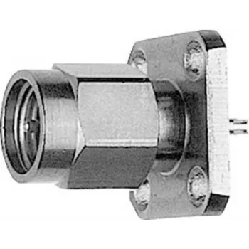 Telegärtner Conector fêmea SMA de montagem com flange Z29, dourado (padrão) – 5 unid. (J01150A0191)