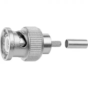 Telegärtner Ficha BNC Conector de crimpagem 75 Ohm Série Professional para cabo coaxial J01002A0073