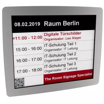 Kindermann Doorsign E-Ink 12,2 com moldura de aço inoxidável 5002000621