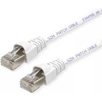 Telegärtner MP8 FS 500 Cabo de rede Cat 6a S/FTP, RJ45 para RJ45, 1,5m, branco, isento de halogéneos, moldado L00001A0171