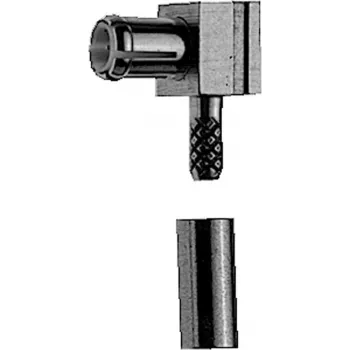 Ficha angular MCX Crimp Telegärtner para RG-178 B/U, dourada, pack de 5 (J01270A0201)
