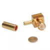 Ficha angular MCX Crimp Telegärtner para RG-178 B/U, dourada, pack de 5 (J01270A0201)