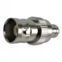 Adaptador coaxial TELEGÄRTNER BNC fêmea para SMB fêmea, 50 Ohm, reto, latão niquelado, contactos dourados J01008F0013