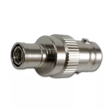 Adaptador coaxial TELEGÄRTNER BNC fêmea para SMB fêmea, 50 Ohm, reto, latão niquelado, contactos dourados J01008F0013