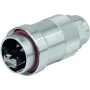 Conector de campo blindado Telegärtner J60026A0000 TOC M12 codificado D de 4 polos, aço inoxidável, terminal de parafuso, IP68