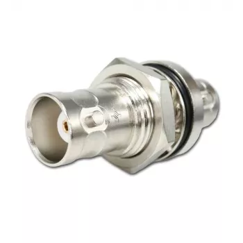 Adaptador Telegärtner J01004A1233Z ficha BNC para conector fêmea BNC, 75 Ohm, preto